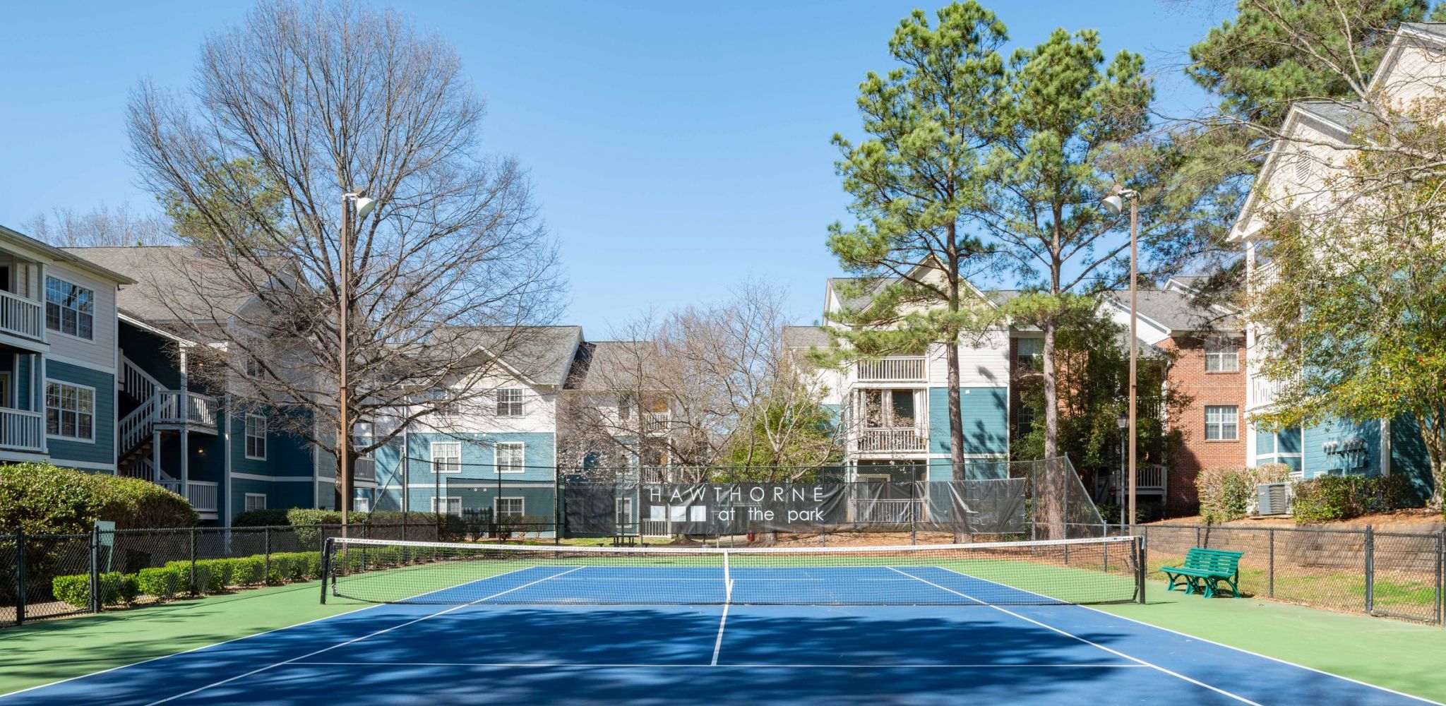 Hawthorne at the Parkresident tennis court amenity.